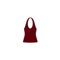 Oxblood Contour Halter Top