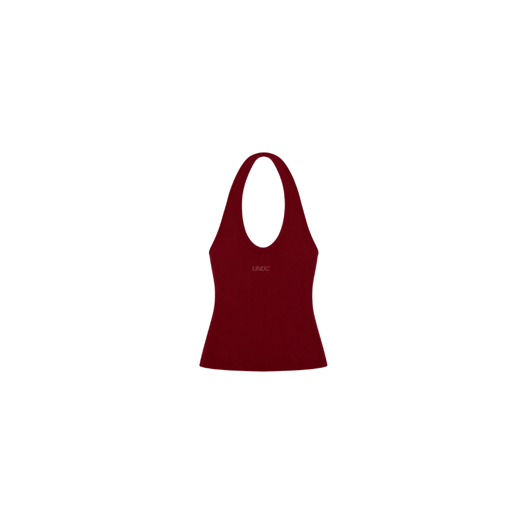 Oxblood Contour Halter Top