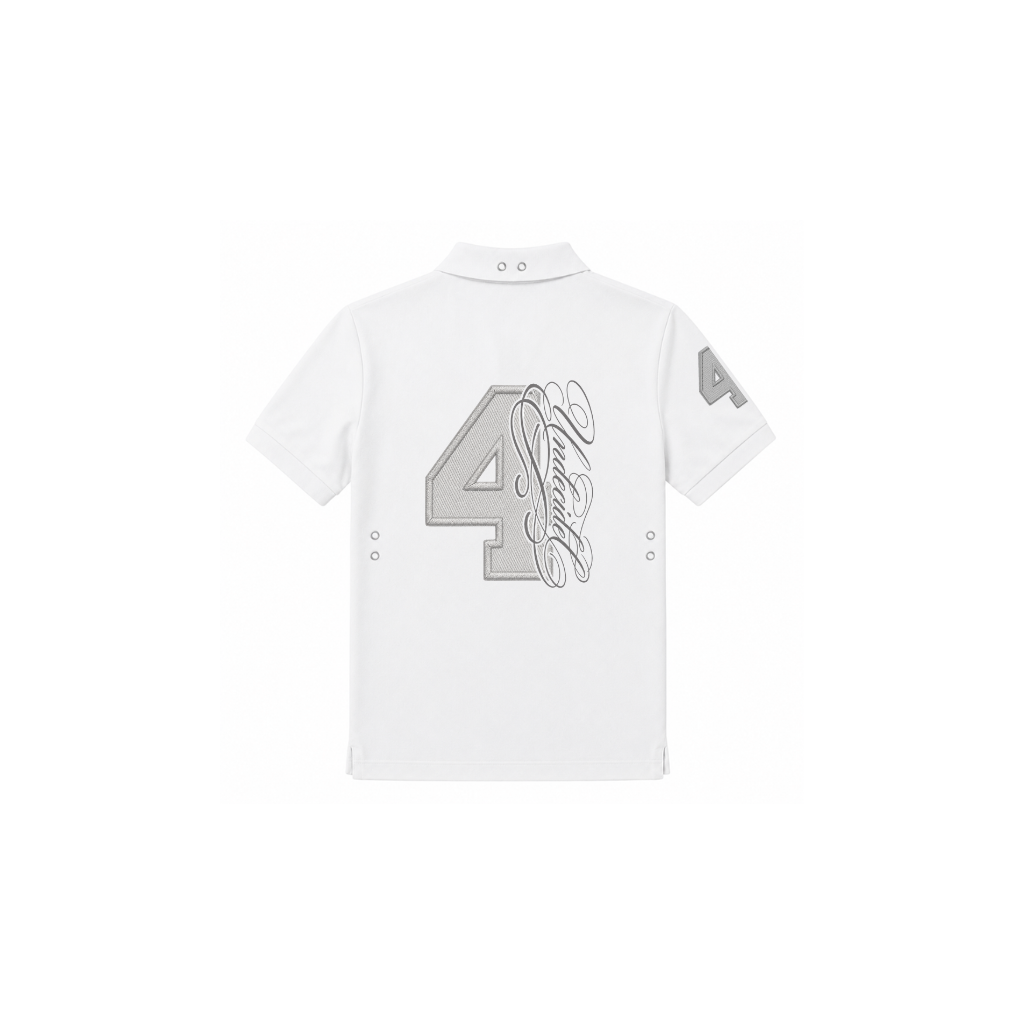 Monochrome Polo Shirt Blanc