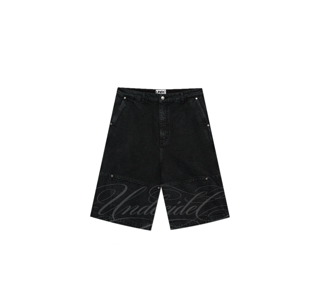 UNDC Monochrome Black Denim Jorts by UNDC Fashion Ghana