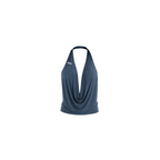 Graphite Blue Cascade cowl-neck halter top by UNDC Fashion Ghana